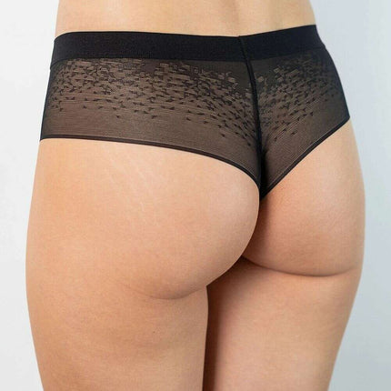 Three-Pack Cotton String Panties – Lace Back, OEKO-TEX Gusset, No Show - Très Elite