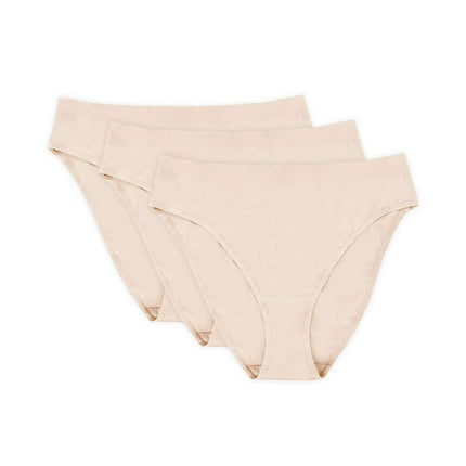 Three-Pack Cotton Thongs – Deep Cut Leg & Wide Waistband Comfort - Très Elite