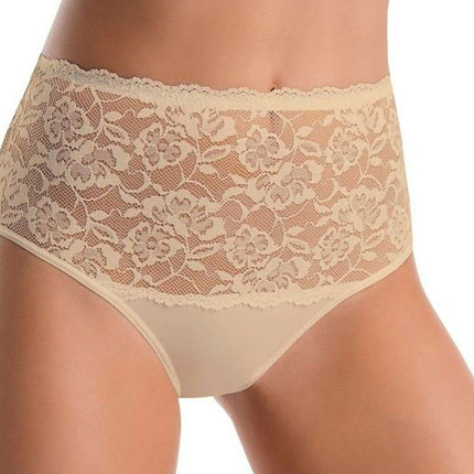 Three-Pack High Waisted Cotton Panties with Floral Lace Sides - Très Elite