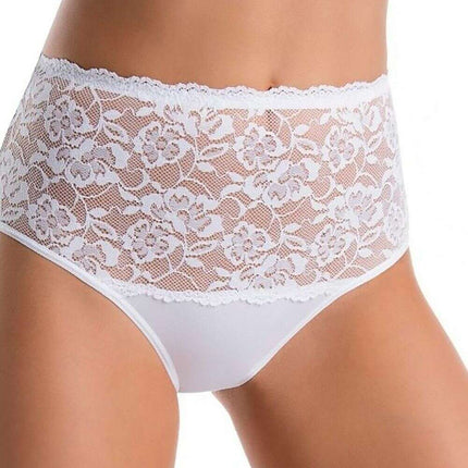 Three-Pack High Waisted Cotton Panties with Floral Lace Sides - Très Elite