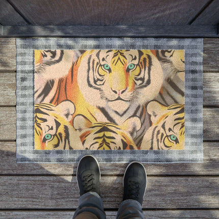 Tiger 3D Coir Fiber Welcome Mat for Outdoor Entryways - Stylish and Functional