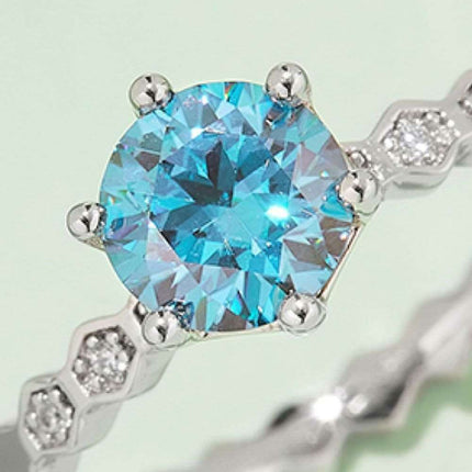 Timeless Elegance Lab-Diamond Sterling Silver Ring with Certification