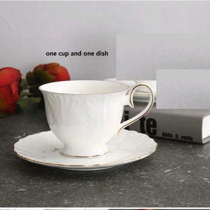 Timeless European Tea and Coffee Set: Luxurious Bone China Teapot and Cups- Très Elite- Très Elite