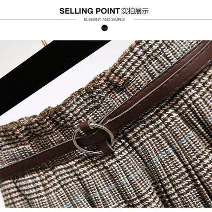 Timeless High-Waisted Plaid Maxi Skirt - Essential for Autumn-Winter - Très Elite
