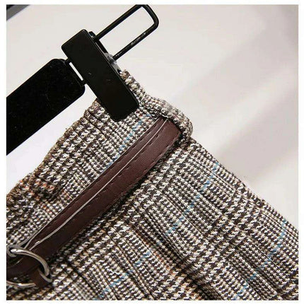 Timeless High-Waisted Plaid Maxi Skirt - Essential for Autumn-Winter - Très Elite