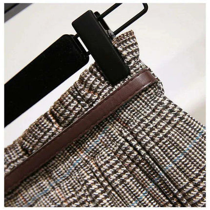 Timeless High-Waisted Plaid Maxi Skirt - Essential for Autumn-Winter - Très Elite