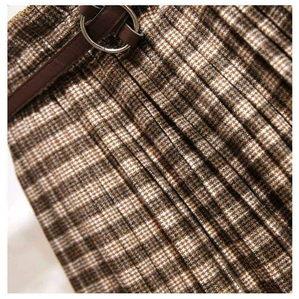 Timeless High-Waisted Plaid Maxi Skirt - Essential for Autumn-Winter - Très Elite
