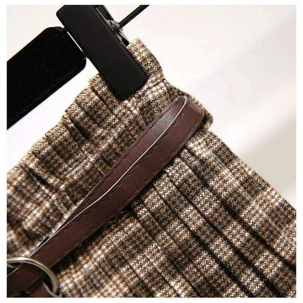 Timeless High-Waisted Plaid Maxi Skirt - Essential for Autumn-Winter - Très Elite