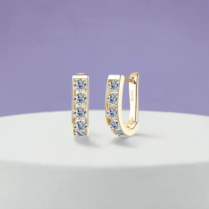 Timeless Radiance: 1 Carat Moissanite Sterling Silver Earrings - Très Elite