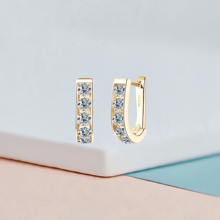 Timeless Radiance: 1 Carat Moissanite Sterling Silver Earrings - Très Elite