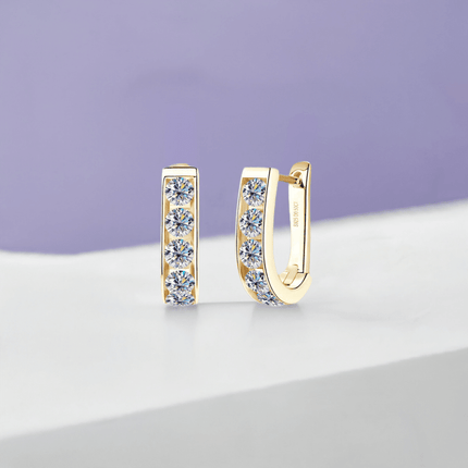 Timeless Radiance: 1 Carat Moissanite Sterling Silver Earrings - Très Elite