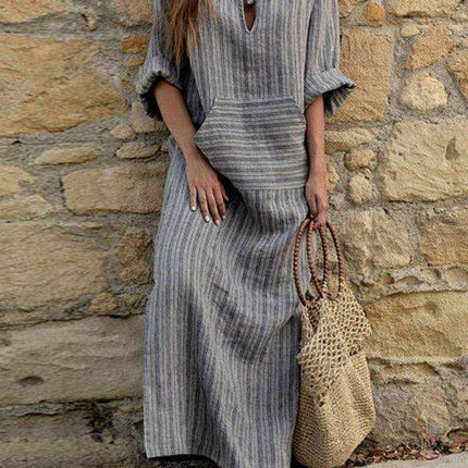 Timeless Striped Maxi Dress for Effortless Style