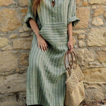 Timeless Striped Maxi Dress for Effortless Style