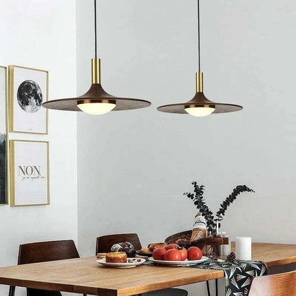 Timeless Walnut Wood LED Chandelier for Contemporary Living Spaces- Très Elite- Très Elite