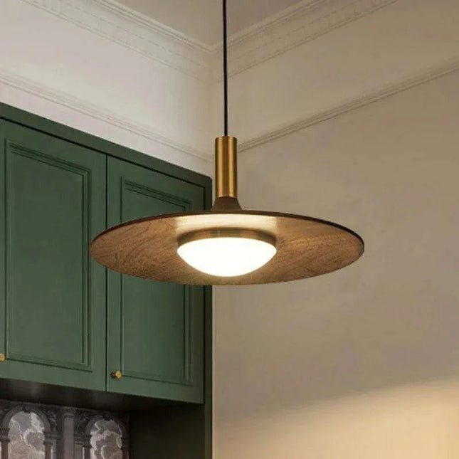 Timeless Walnut Wood LED Chandelier for Contemporary Living Spaces