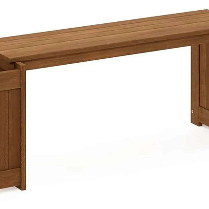 Tioman Hardwood Garden Bench Planter - Stylish Outdoor Seating and Flower Box Combination - Très Elite