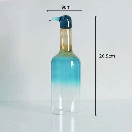 Toucan-Inspired Gradient Glass Vase: A Chic and Multifunctional Home Accent- Très Elite- Très Elite