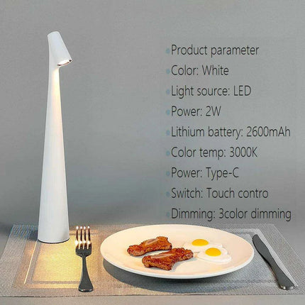 Touch-Sensitive LED Night Light with Customizable Brightness and Rechargeable Battery - Ideal for Children's Rooms, Hotels, and Nightstands - Très Elite