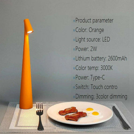 Touch-Sensitive LED Night Light with Customizable Brightness and Rechargeable Battery - Ideal for Children's Rooms, Hotels, and Nightstands - Très Elite