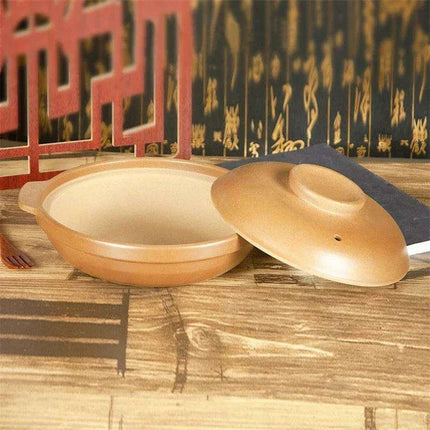 Traditional Unglazed Chinese Clay Casserole - Authentic Stew Pot for Gas Stove Cooking - Très Elite