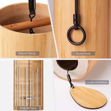 Tranquil Bamboo Wind Chimes - Handmade Outdoor Decor for Meditation and Serenity - Très Elite