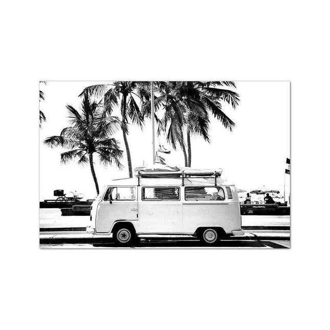 Tranquil Beachfront Paradise Canvas Art Print