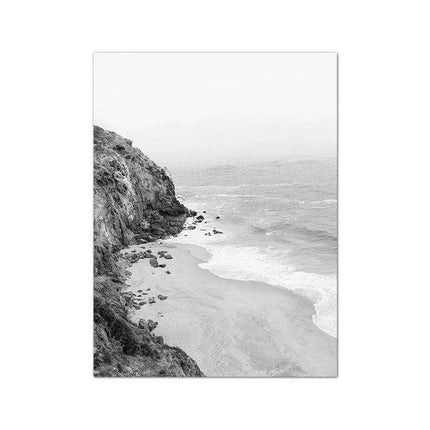 Tranquil Beachfront Paradise Canvas Art Print..