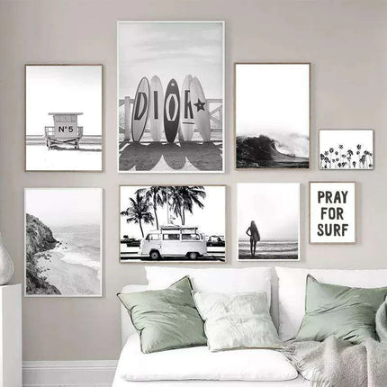 Tranquil Beachfront Paradise Canvas Art Print - Très Elite