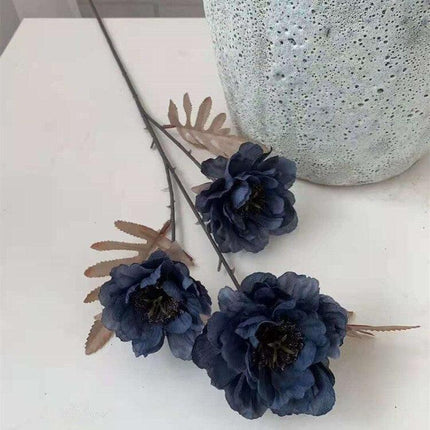 Tranquil Blue Mist Peony & Rose Silk Arrangement