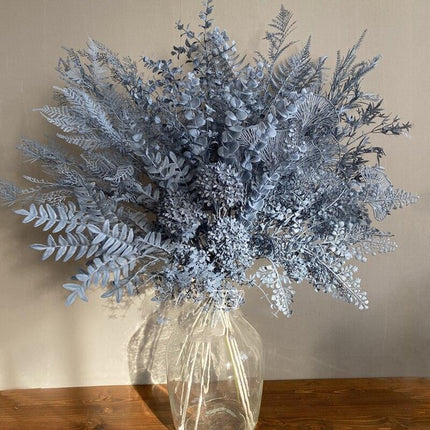 Tranquil Blue Mist Peony & Rose Silk Arrangement