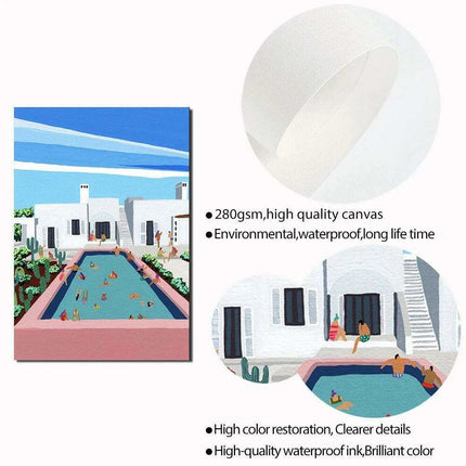 Tranquil Coastal Escape Canvas Art for a Serene Home Retreat - Très Elite