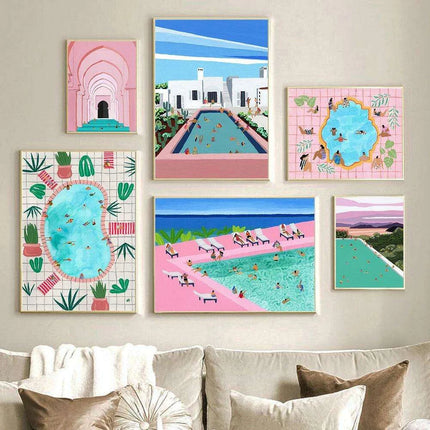 Tranquil Coastal Escape Canvas Art for a Serene Home Retreat - Très Elite