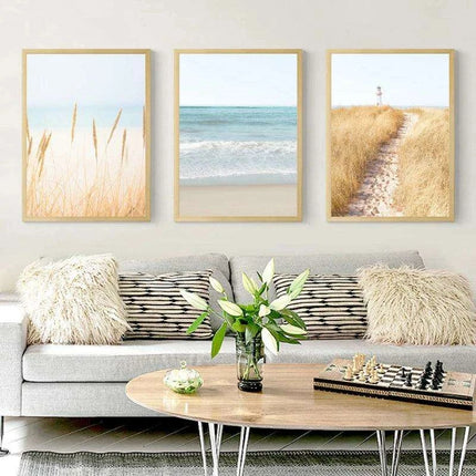 Tranquil Coastal Retreat Canvas Art Collection for Calming Home and Office Environments - Très Elite