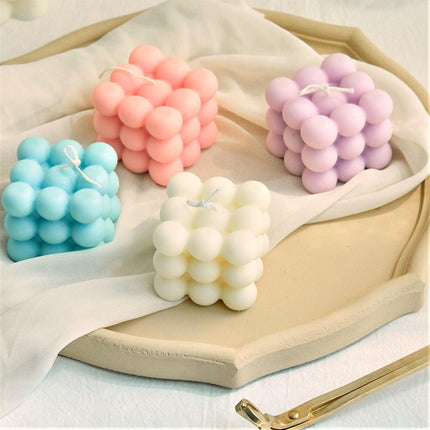 Tranquil Serenity Soy Wax Cube Candle - Aromatherapy Bliss - Très Elite