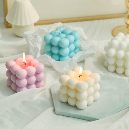 Tranquil Serenity Soy Wax Cube Candle - Aromatherapy Bliss - Très Elite