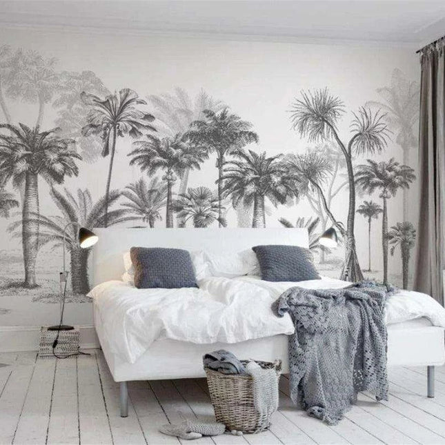 Tranquil Tropical Oasis 3D Wall Mural - Custom Sizes Available