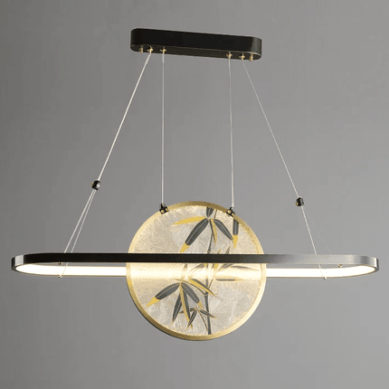 Tranquil Zen-Inspired Copper LED Chandelier - Elevate Your Home with Artistic Elegance..