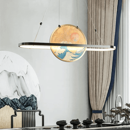Tranquil Zen-Inspired Copper LED Chandelier - Elevate Your Home with Artistic Elegance - Très Elite