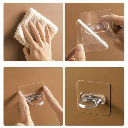 Transparent Suction Cup Hook Set for Effortless Wall Organization - Très Elite