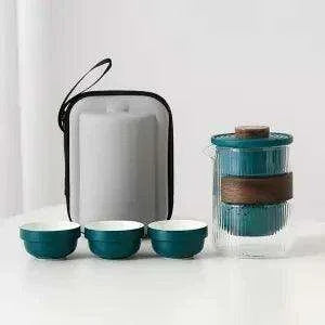 Travel-Friendly Ceramic Tea Brewing Set for Tea Aficionados - Très Elite