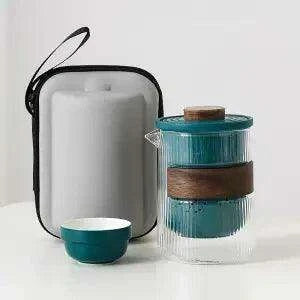 Travel-Friendly Ceramic Tea Brewing Set for Tea Aficionados - Très Elite