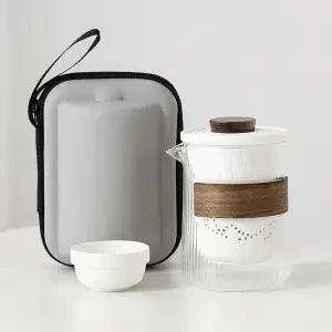 Travel-Friendly Ceramic Tea Brewing Set for Tea Aficionados - Très Elite