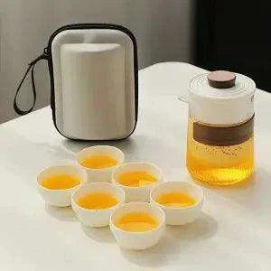 Travel-Friendly Ceramic Tea Brewing Set for Tea Aficionados - Très Elite