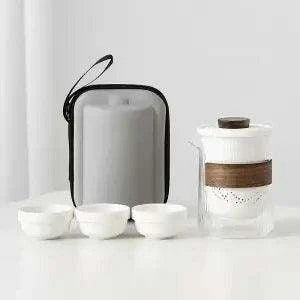 Travel-Friendly Ceramic Tea Brewing Set for Tea Aficionados - Très Elite