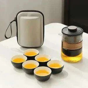 Travel-Friendly Ceramic Tea Brewing Set for Tea Aficionados - Très Elite