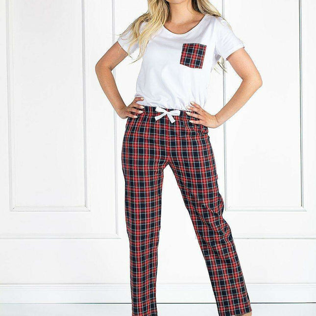 Trendy Checkered Sleep Set for Fashion-Forward Women