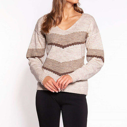 Trendy Chevron Knit Jumper - Très Elite