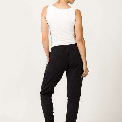 Trendy Dark Grey Wide Hem Sweatpants - Tessita Loungewear Essentials