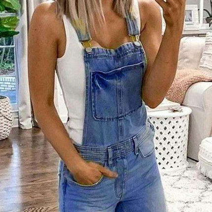 Trendy Distressed Denim Overall Shorts: Where Fashion Meets Functionality