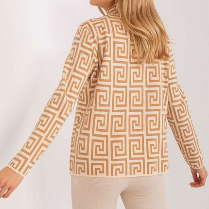Trendy Geometric Patterned Women's Pullover Sweater - Très Elite
